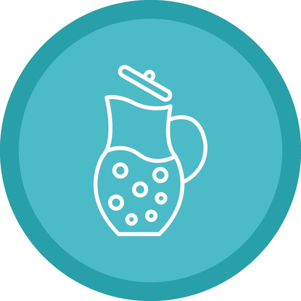 Jug Line Multi Circle Icon vector