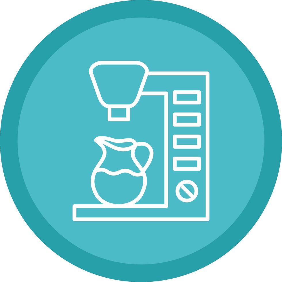 Coffee Maker Line Multi Circle Icon vector