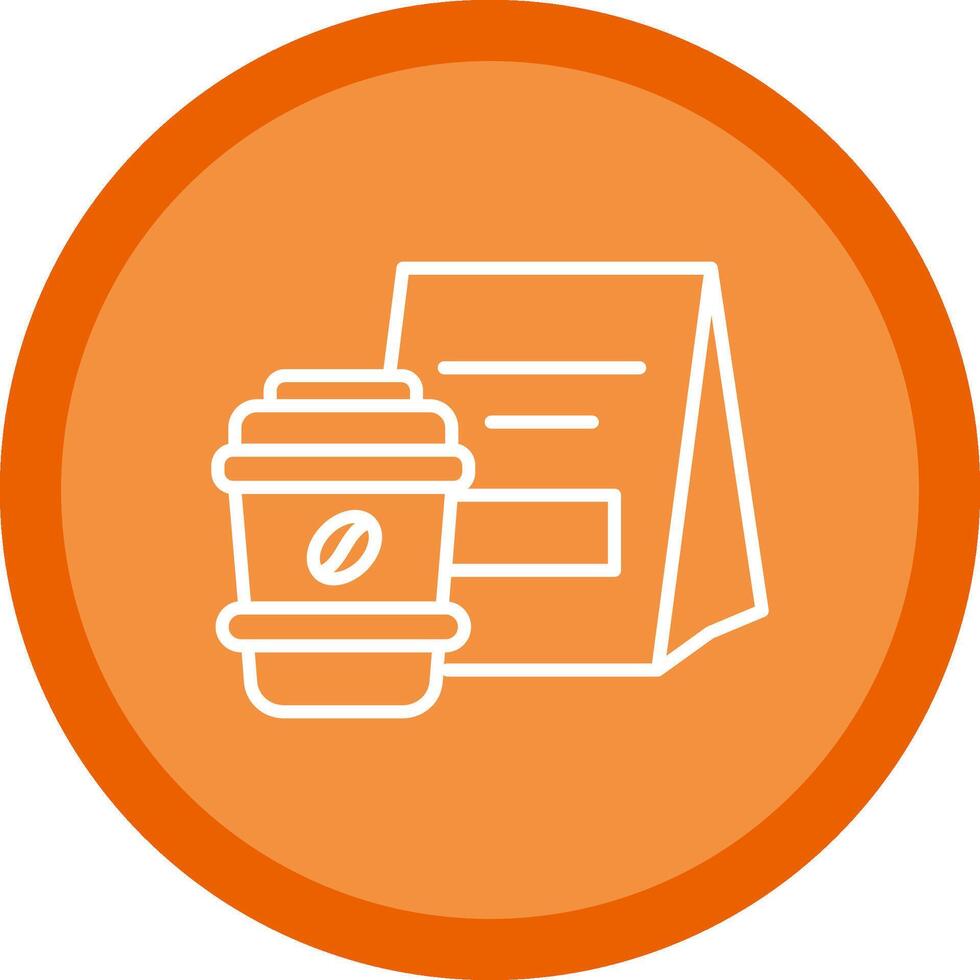 Coffee Line Multi Circle Icon vector