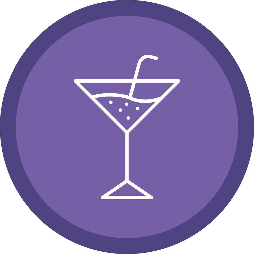 martini línea multi circulo icono vector