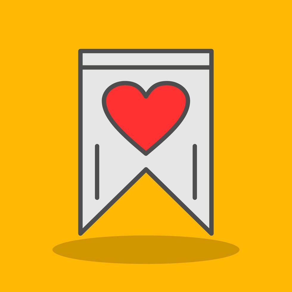 Favourite Filled Shadow Icon vector