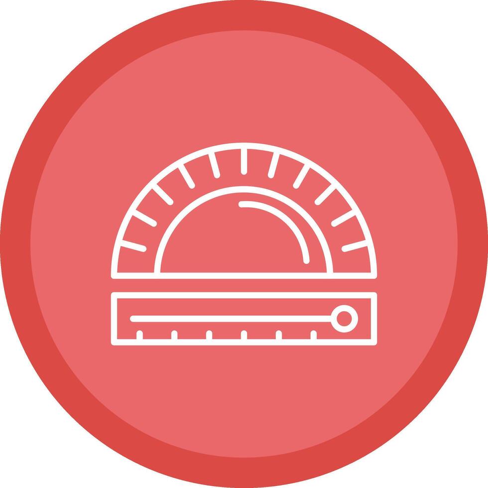 Protractor Line Multi Circle Icon vector