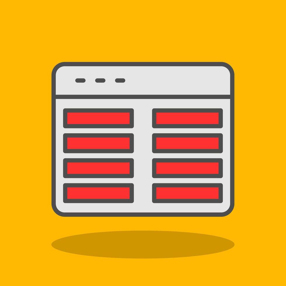 web programación lleno sombra icono vector