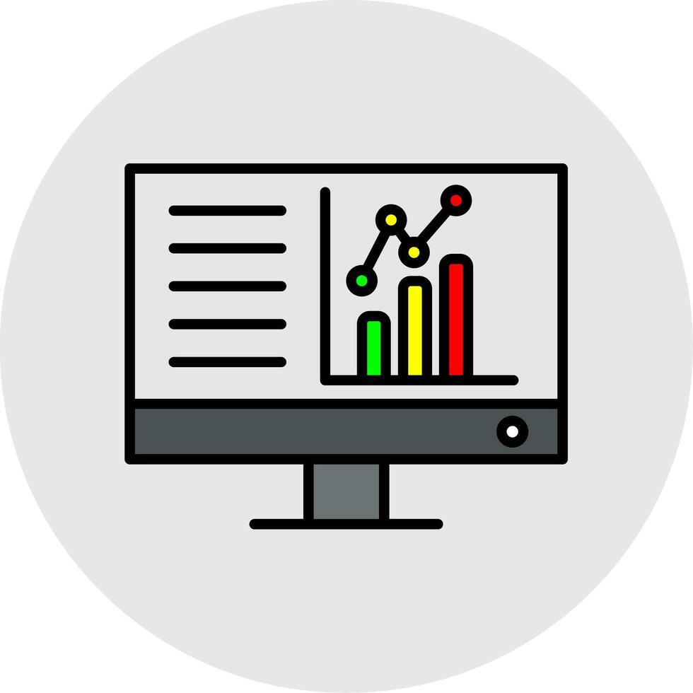 Dashboard Line Filled Light Icon vector