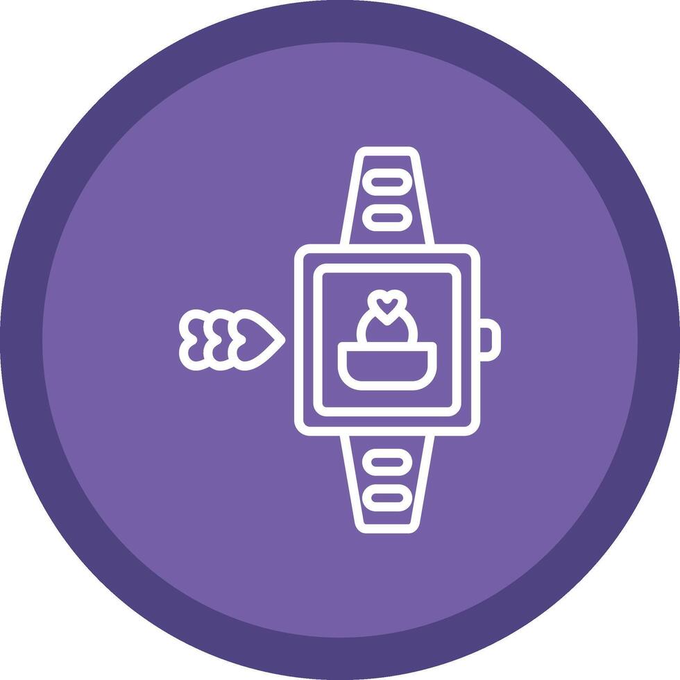 Smart Watch Line Multi Circle Icon vector