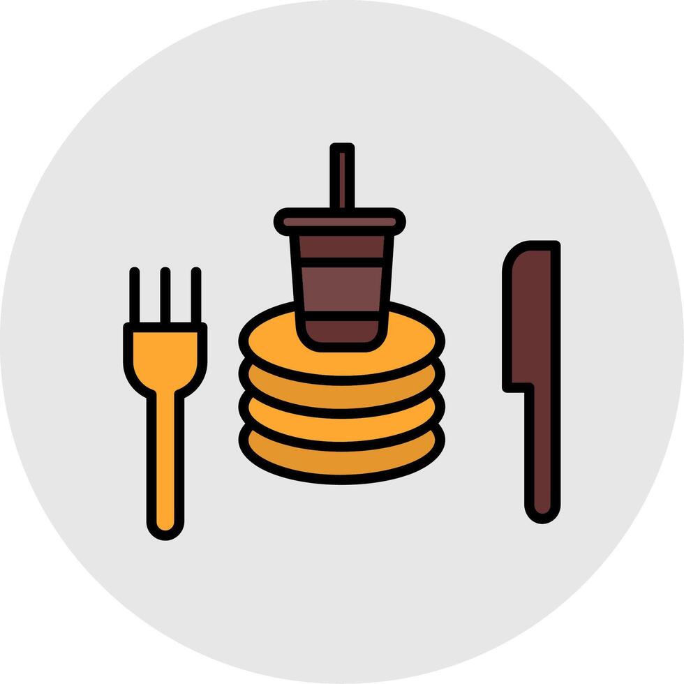 Tableware Line Filled Light Icon vector