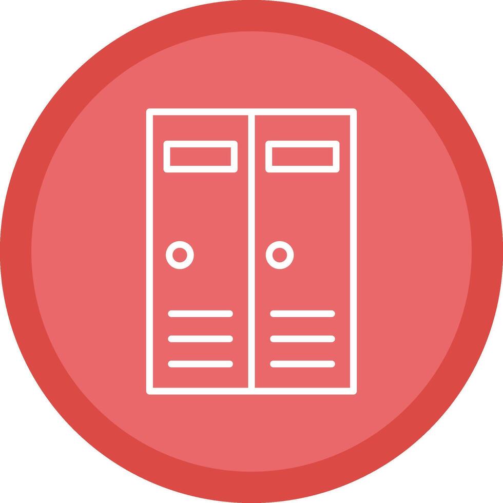 Lockers Line Multi Circle Icon vector