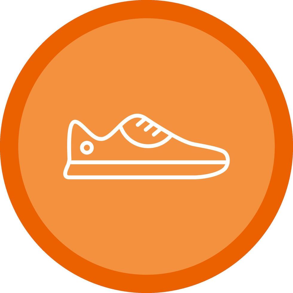 zapatilla de deporte línea multi circulo icono vector