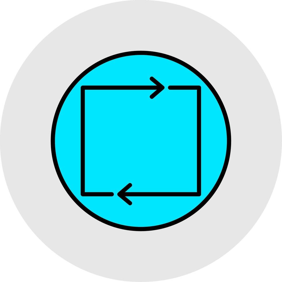Loop Line Filled Light Icon vector