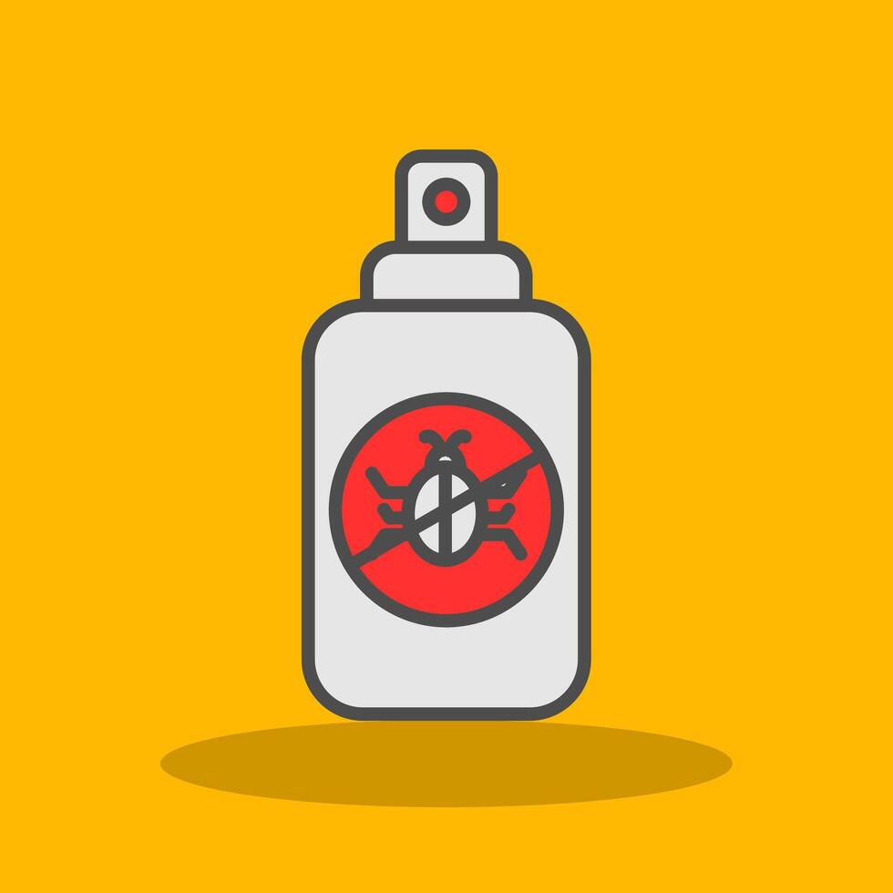 Insect Repellent Filled Shadow Icon vector