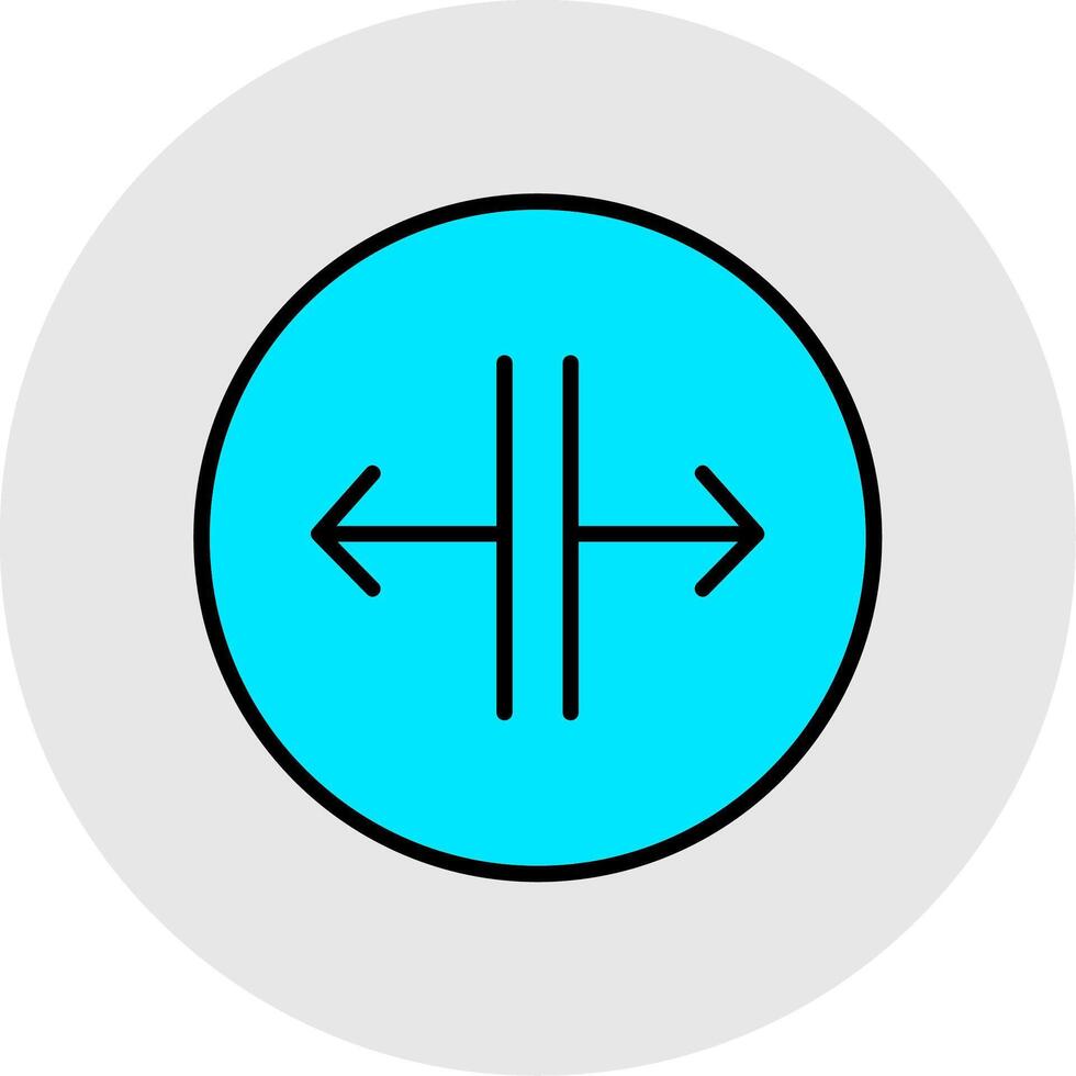 SPLIT Line Filled Light Icon vector