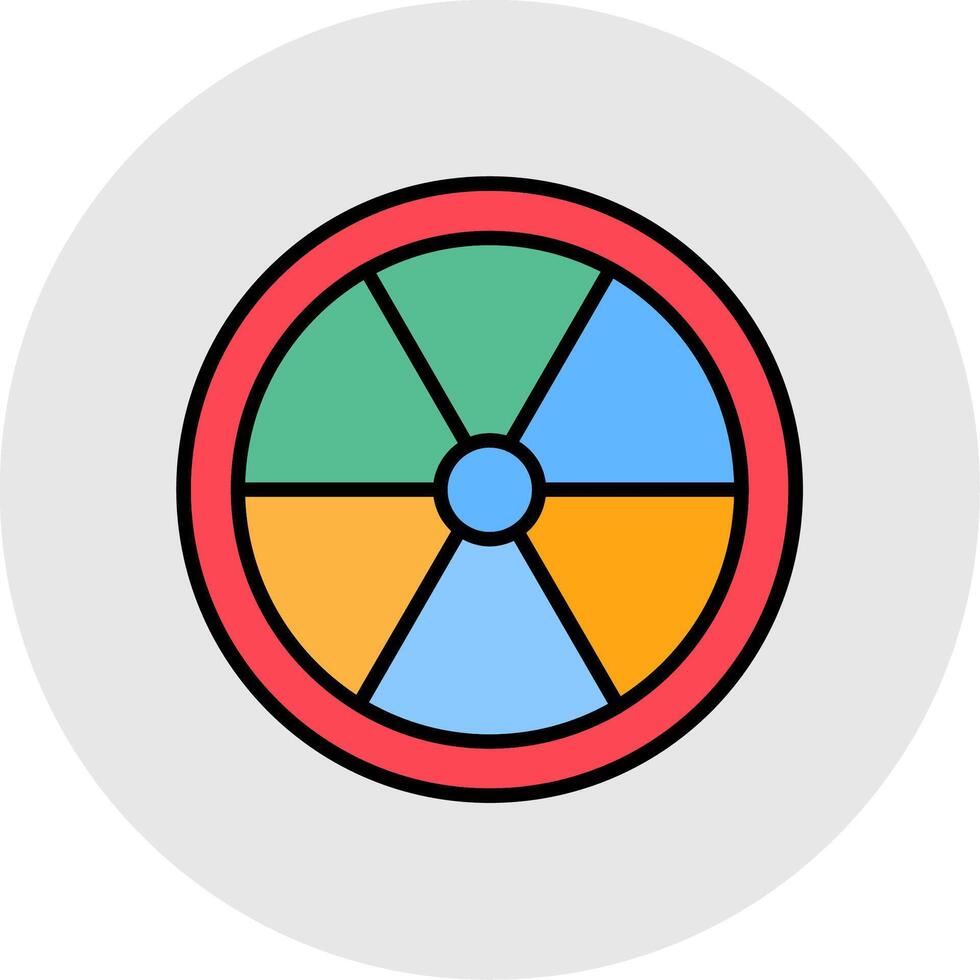 Color Wheel Line Filled Light Icon vector
