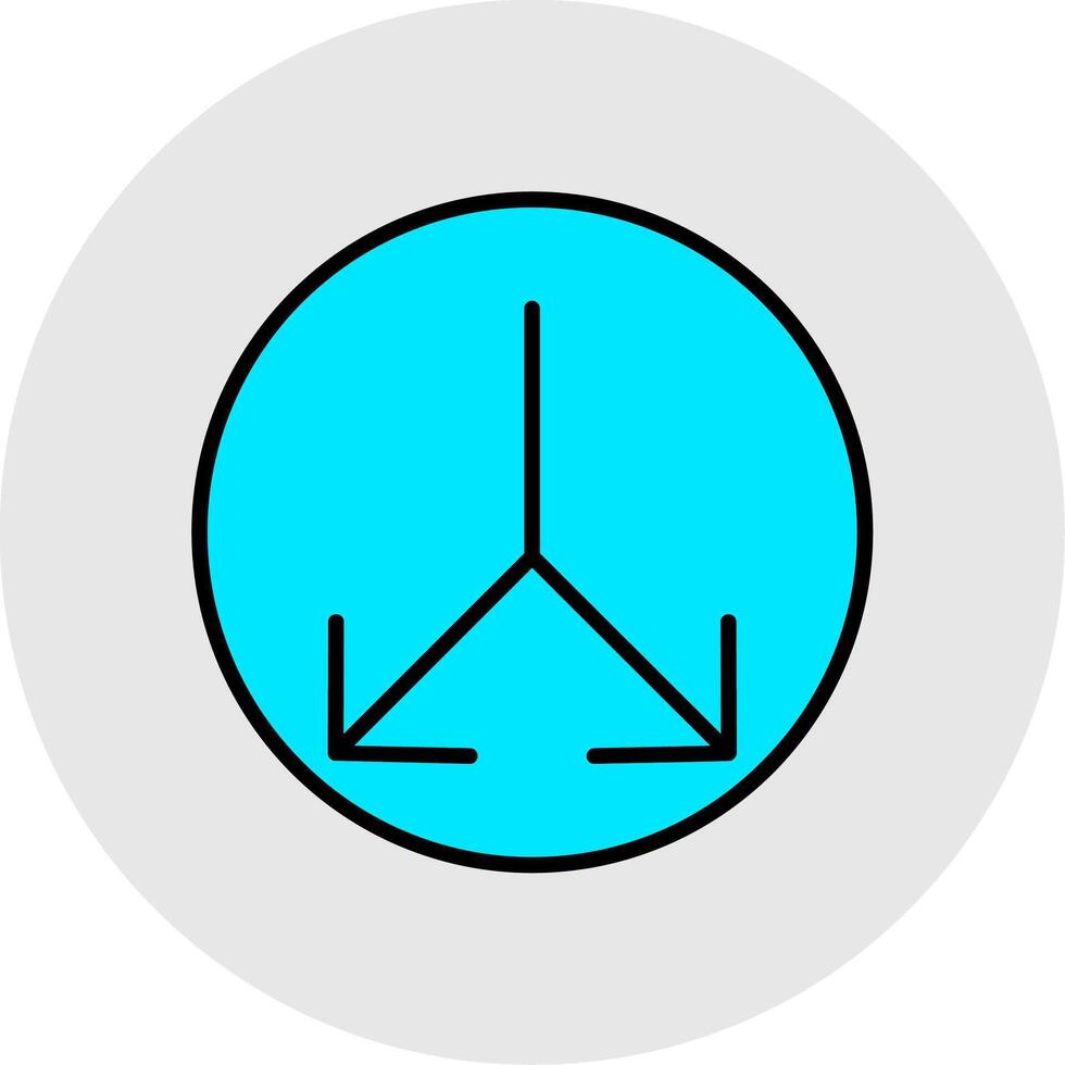 Split Line Filled Light Icon vector