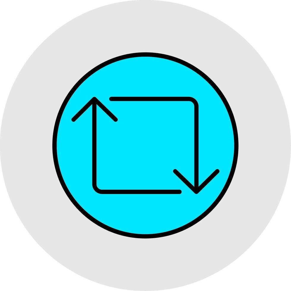 Loop Line Filled Light Icon vector