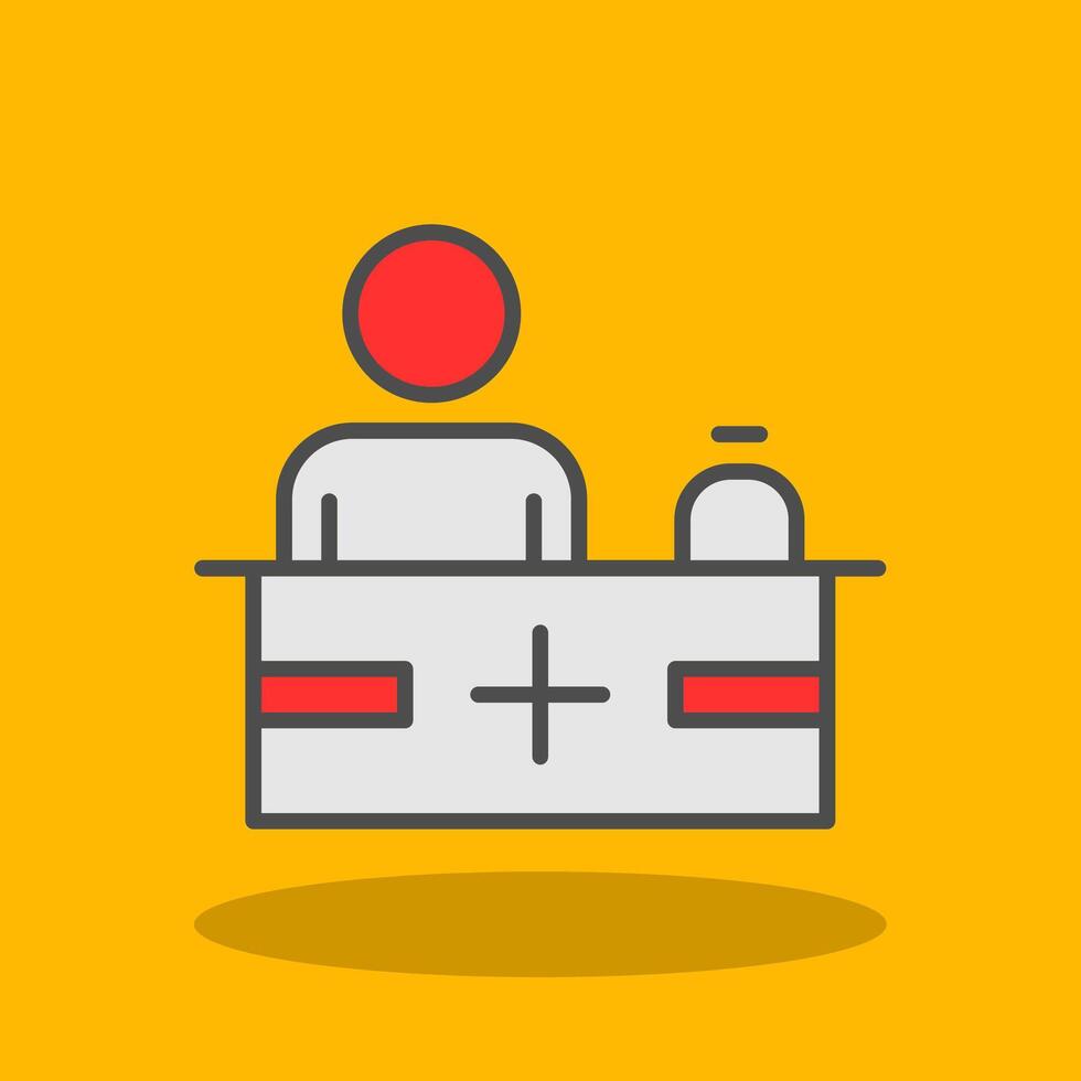 Reception Filled Shadow Icon vector
