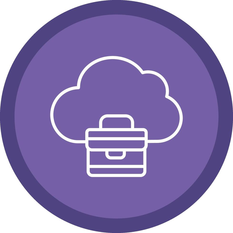 Cloud Line Multi Circle Icon vector
