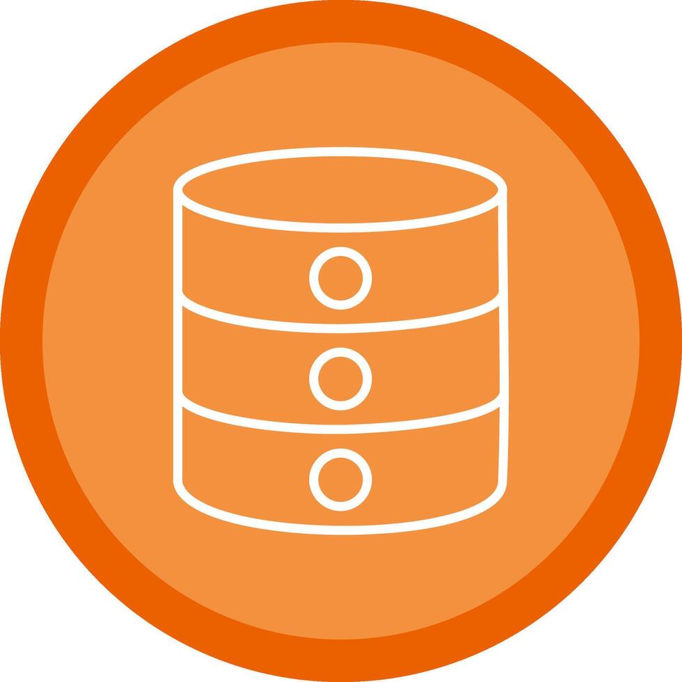 Database Line Multi Circle Icon vector