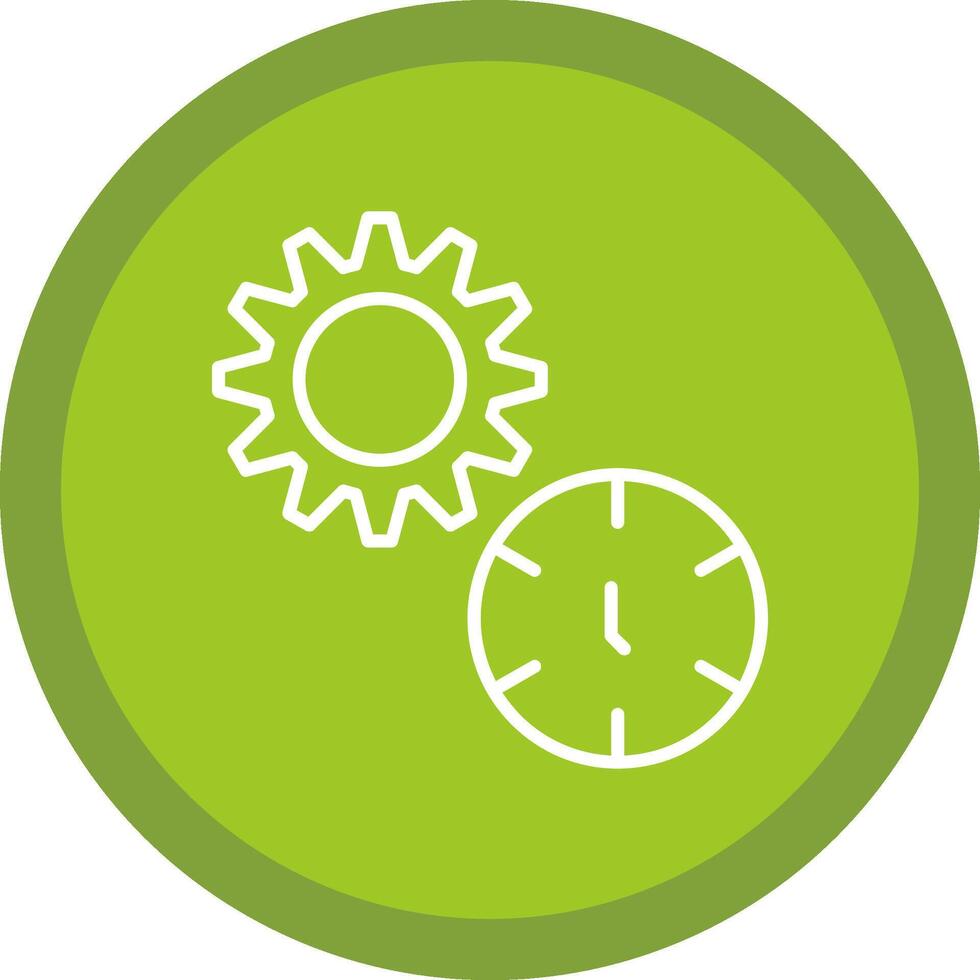 Time Management Line Multi Circle Icon vector