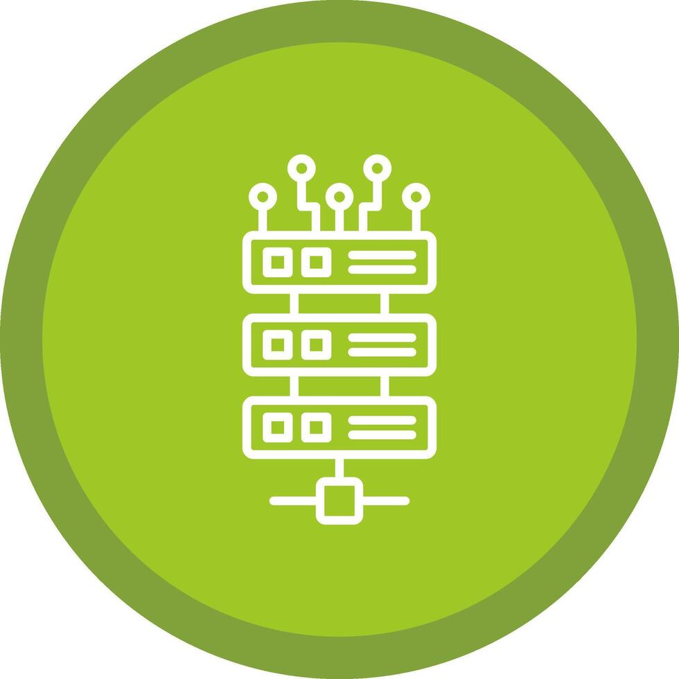 Server Line Multi Circle Icon vector