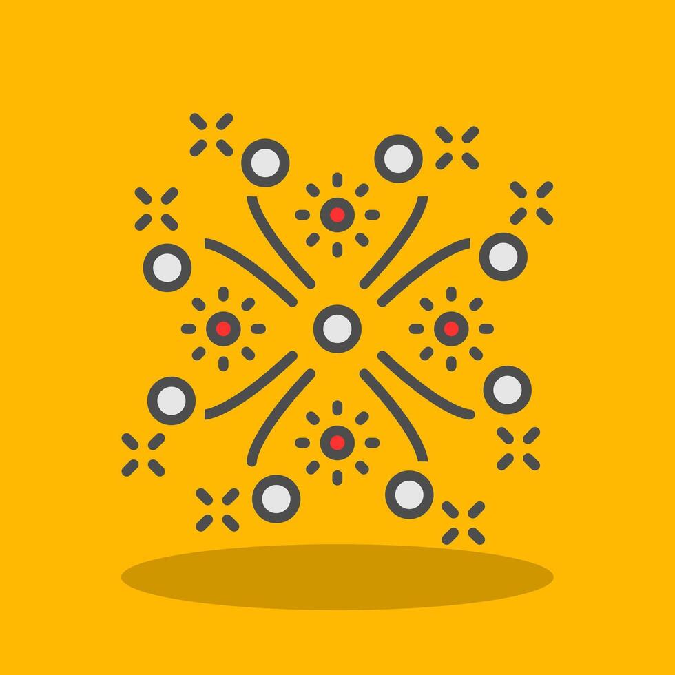 Sparkler Filled Shadow Icon vector