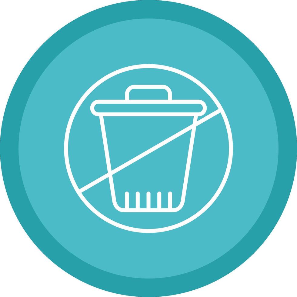 Zero Waste Line Multi Circle Icon vector
