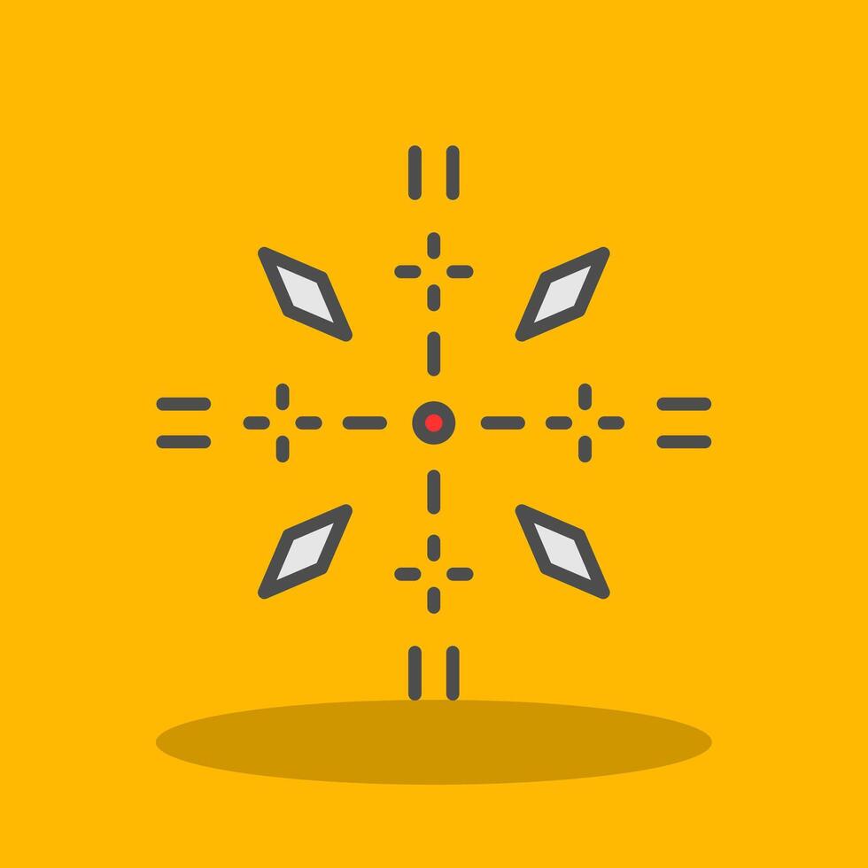 Firework Filled Shadow Icon vector