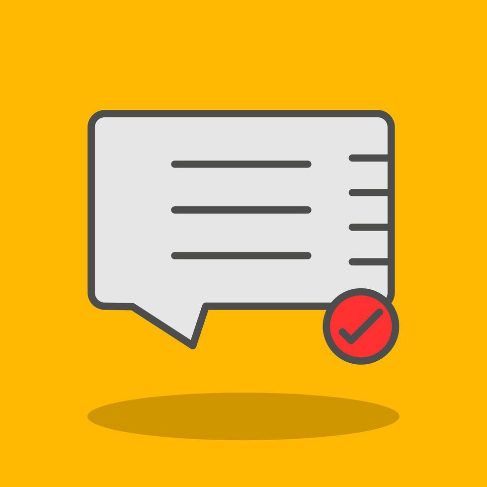 Chat Filled Shadow Icon vector