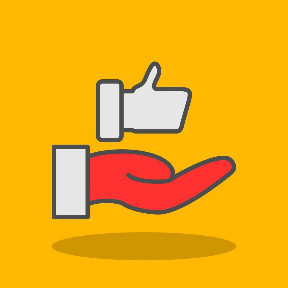 Customer Satisfaction Filled Shadow Icon vector