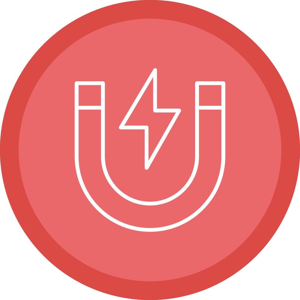 Magnet Line Multi Circle Icon vector