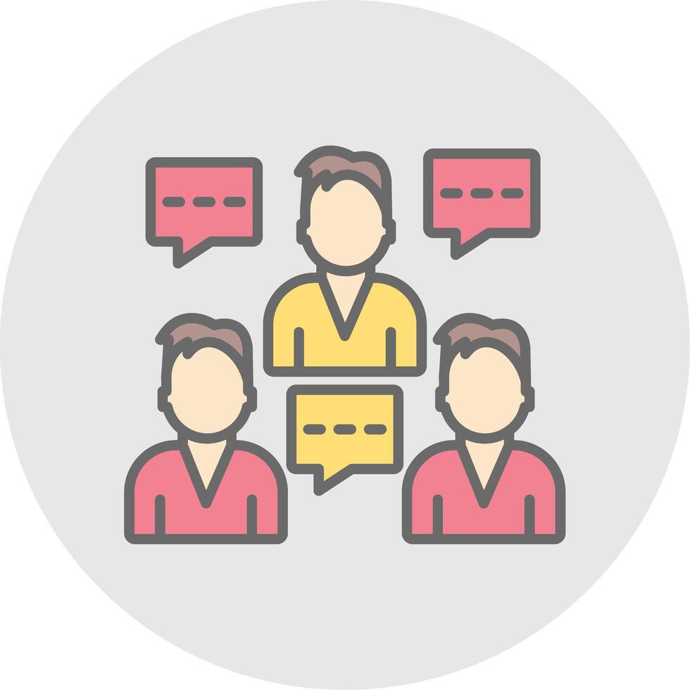 Team Connect Line Filled Light Icon vector
