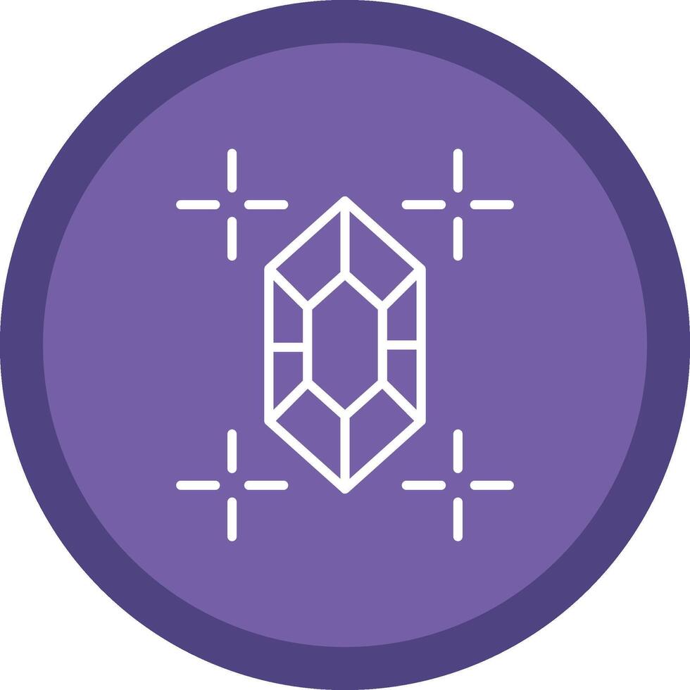 Gem Line Multi Circle Icon vector