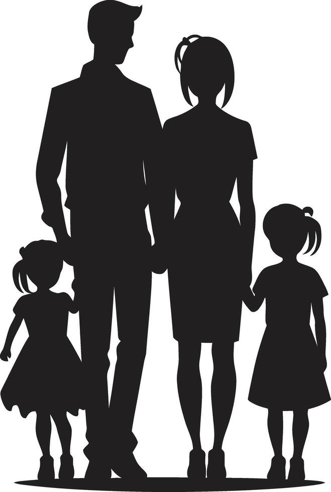 Harmony Haven for Happy Family Smiles United Family Emblem vector