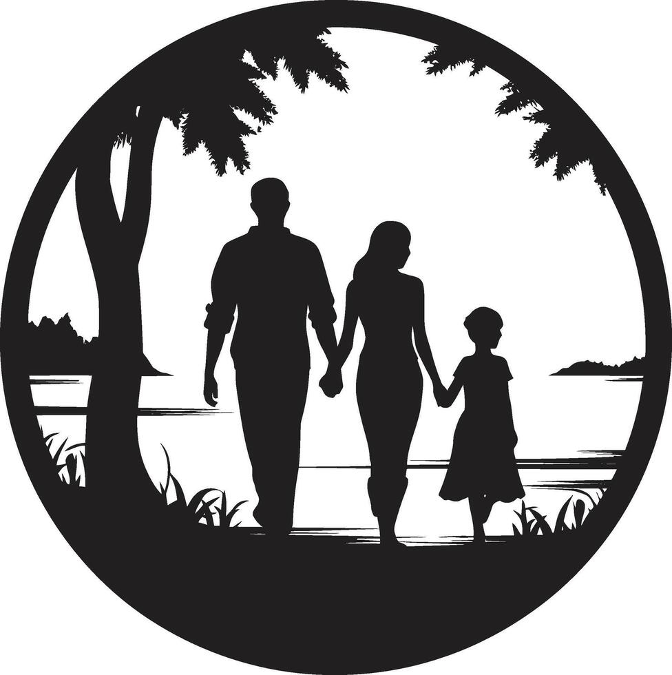 Together Forever Emblem of Happy Family Happiness Architects Family Element vector