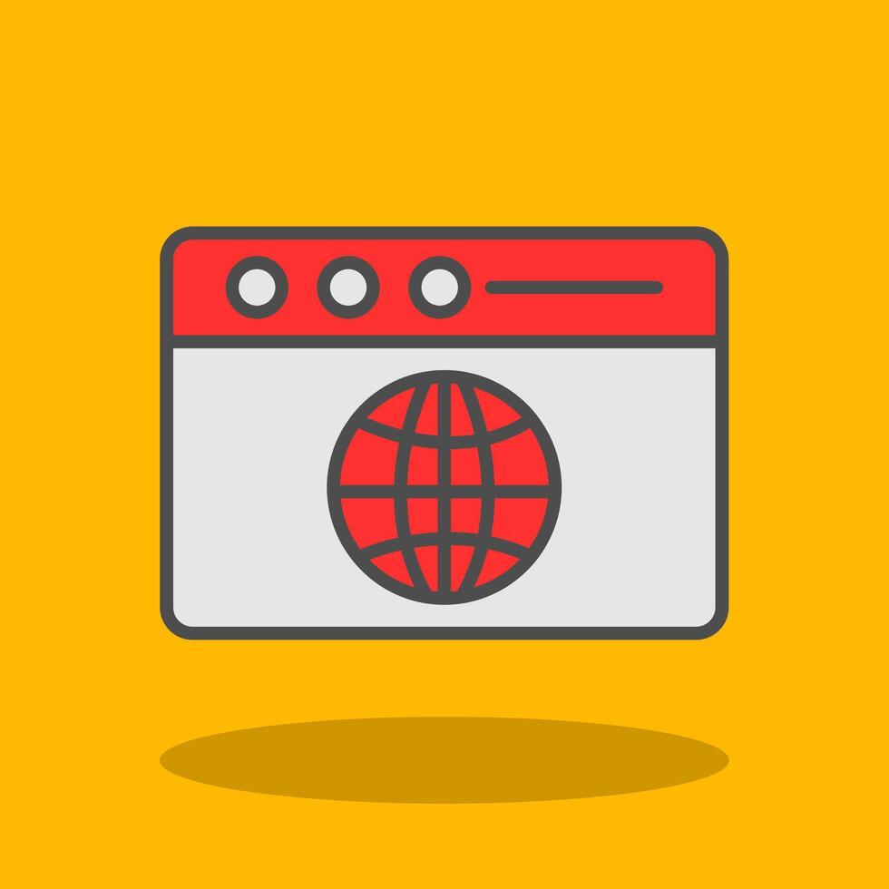 Web Filled Shadow Icon vector