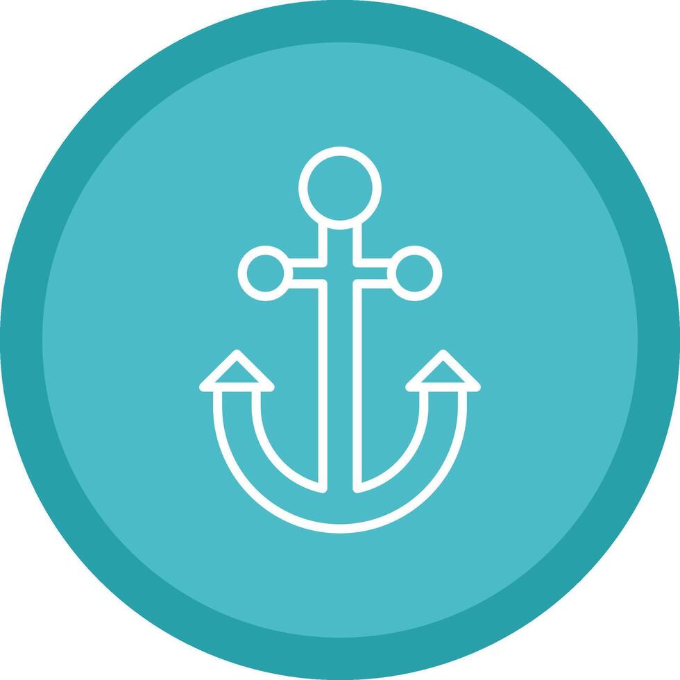 Anchor Line Multi Circle Icon vector