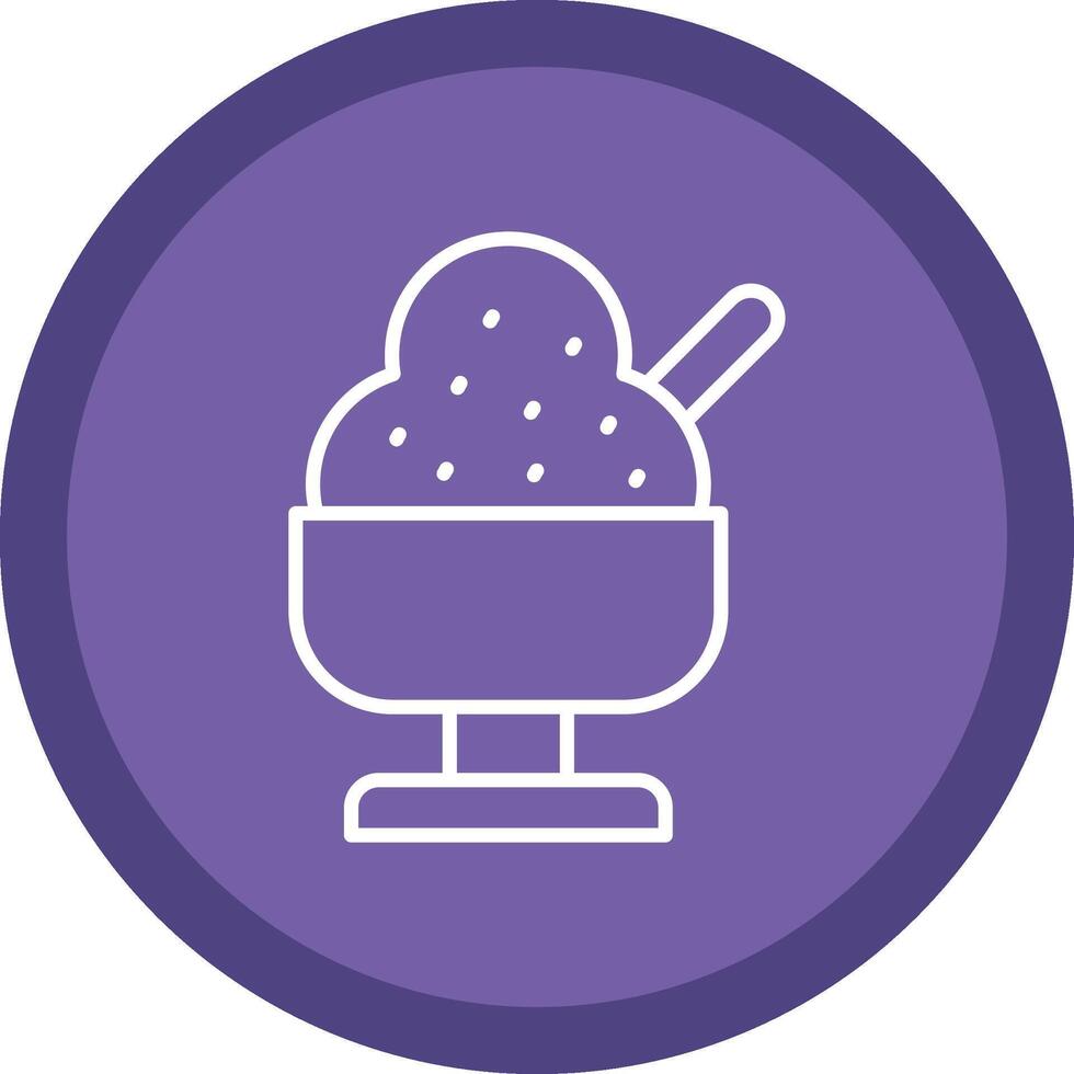 Ice Cream Line Multi Circle Icon vector