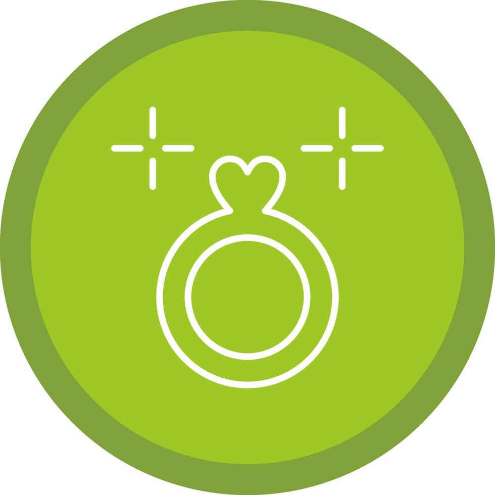 Wedding Ring Line Multi Circle Icon vector