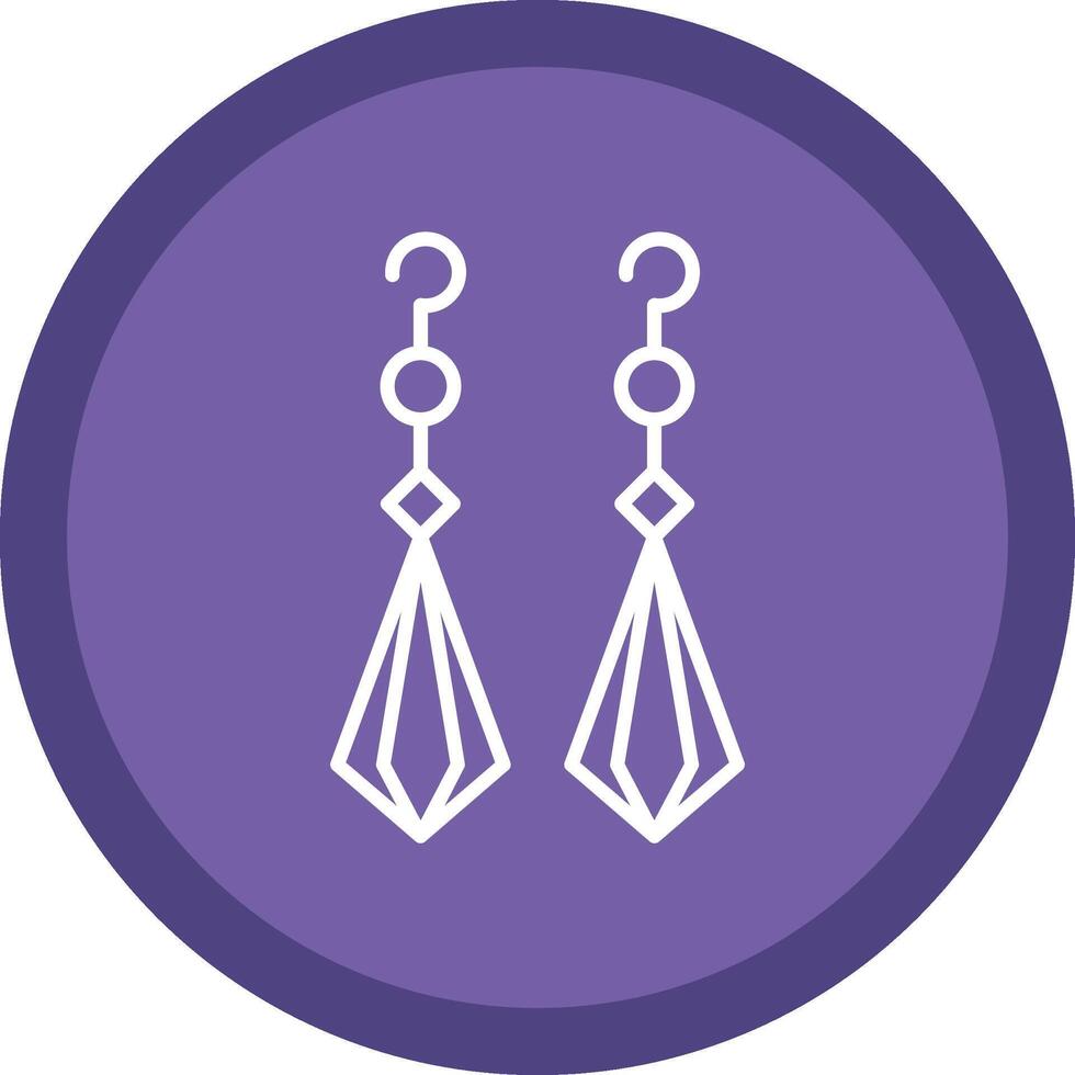 Earrings Line Multi Circle Icon vector