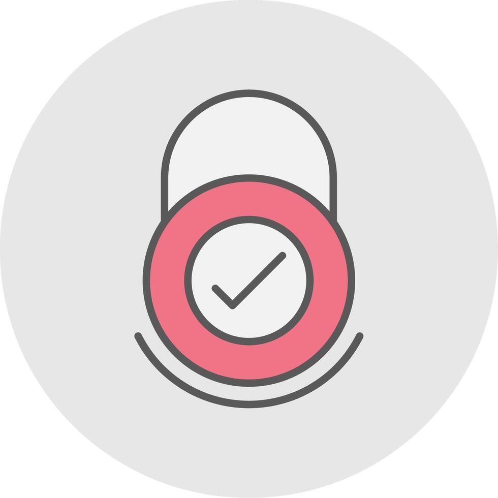Security Check Line Filled Light Icon vector