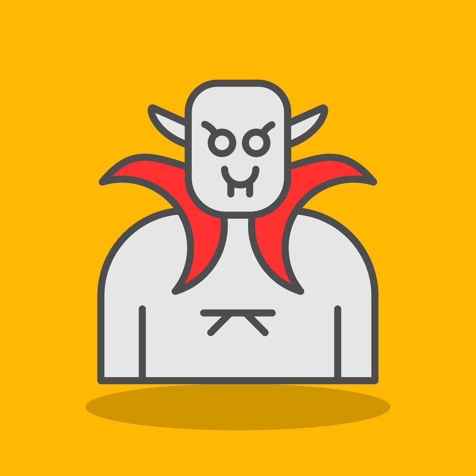 Vampire Filled Shadow Icon vector