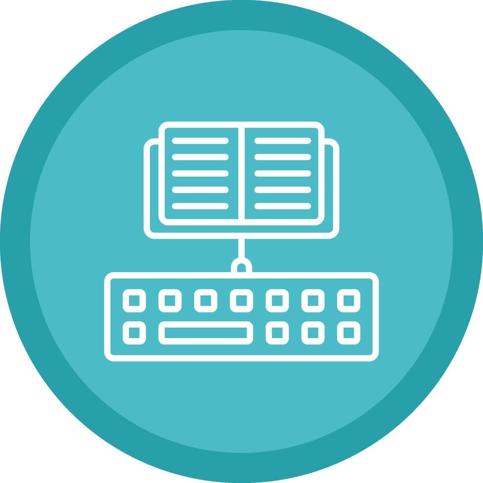 Typing Line Multi Circle Icon vector