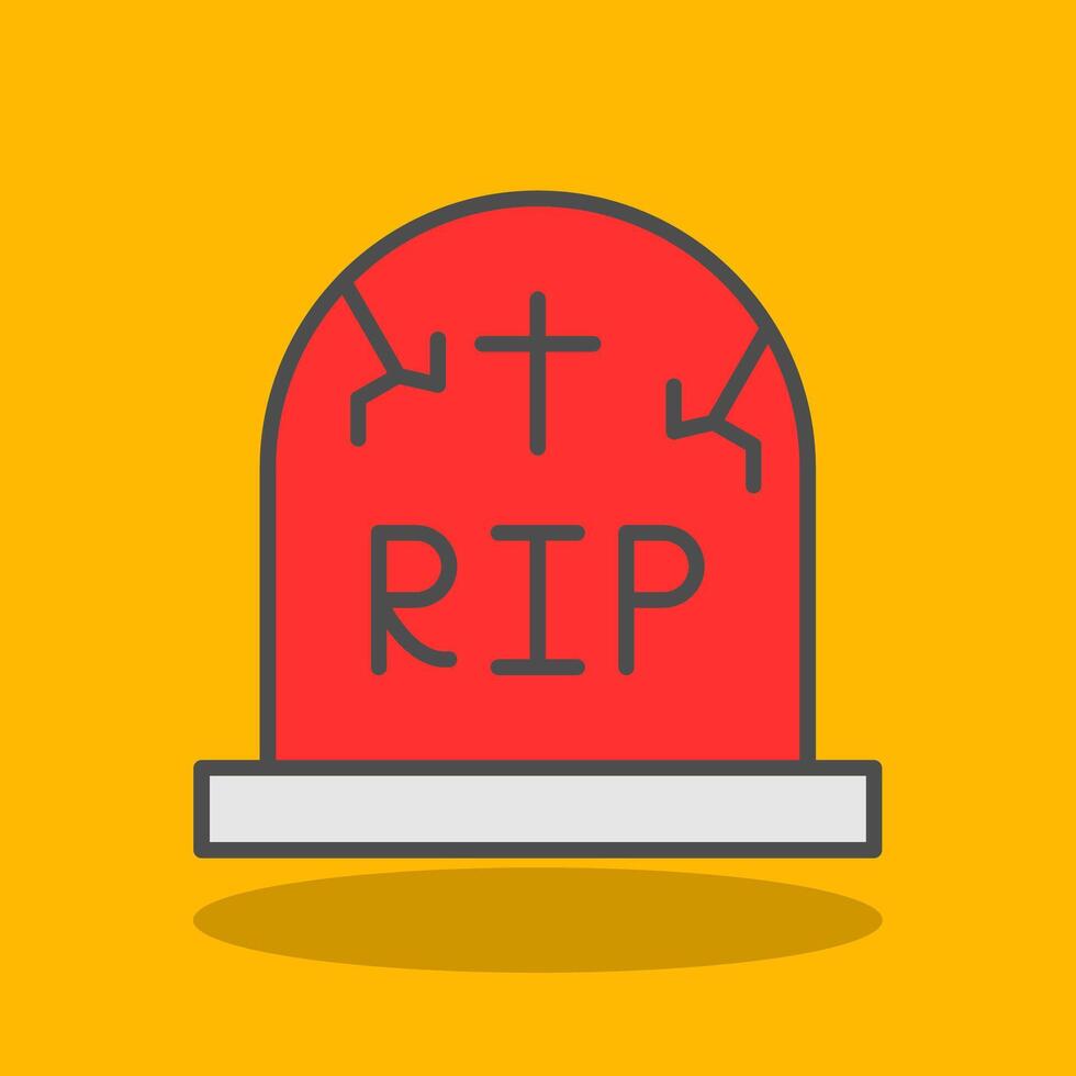 Cemetery Filled Shadow Icon vector