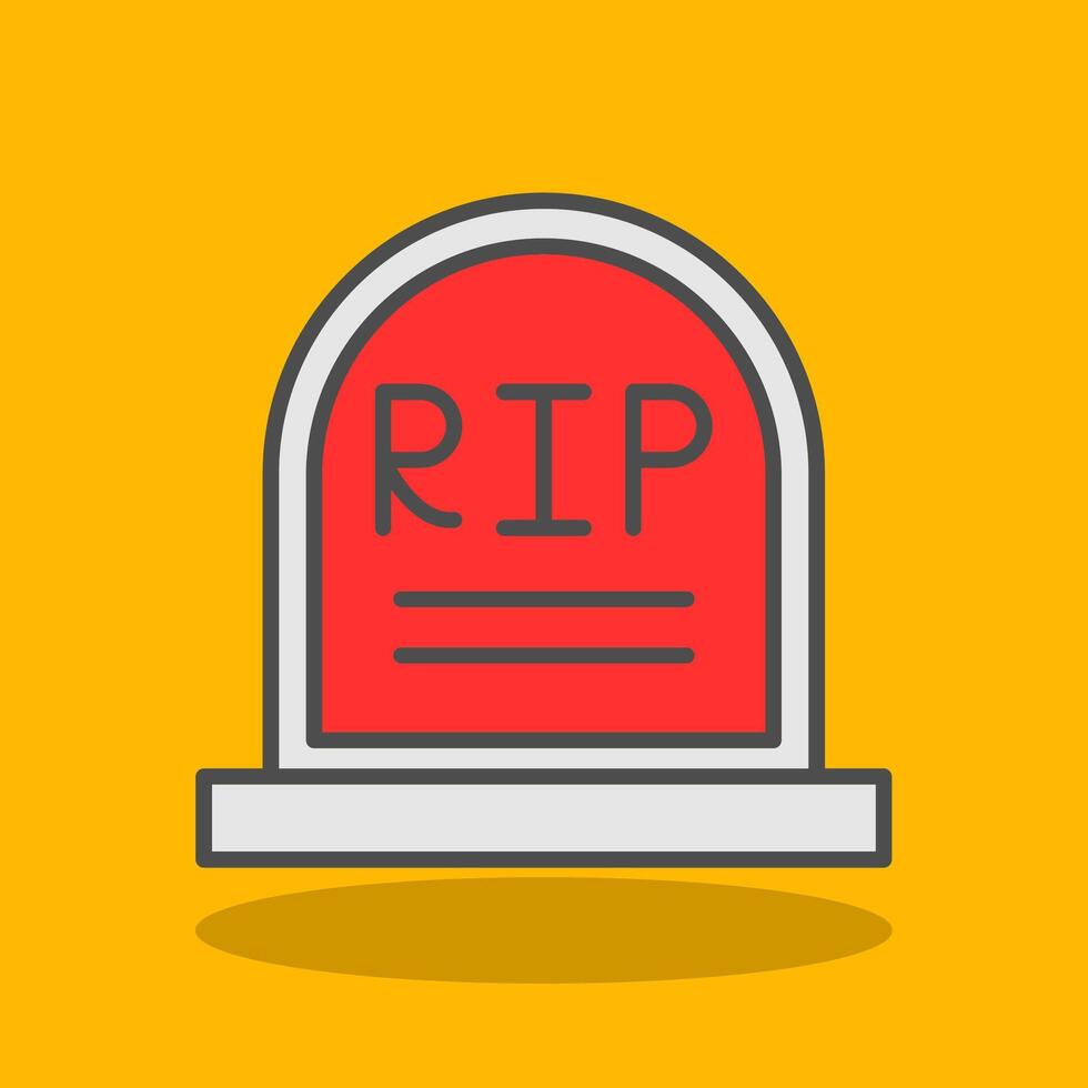 Cemetery Filled Shadow Icon vector