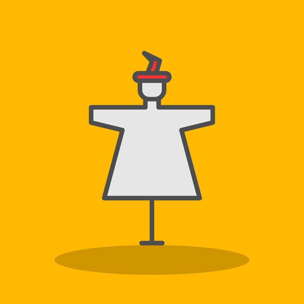 Scarecrow Filled Shadow Icon vector
