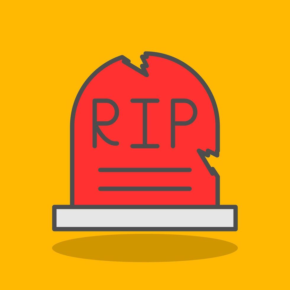 Tomb Filled Shadow Icon vector