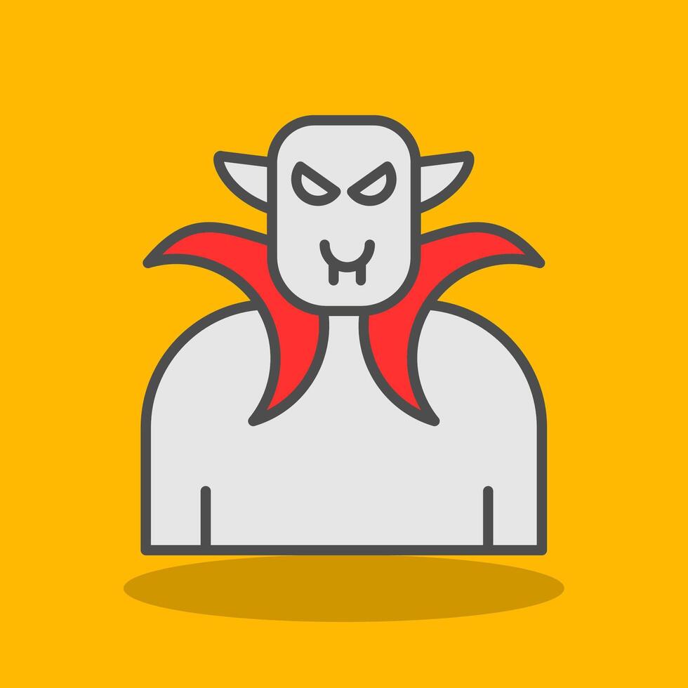 Dracula Filled Shadow Icon vector