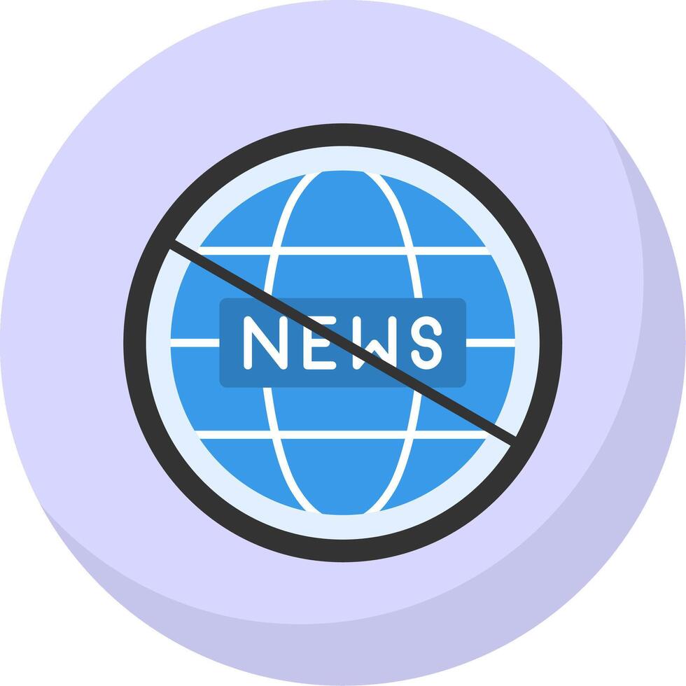 Fake News Flat Bubble Icon vector
