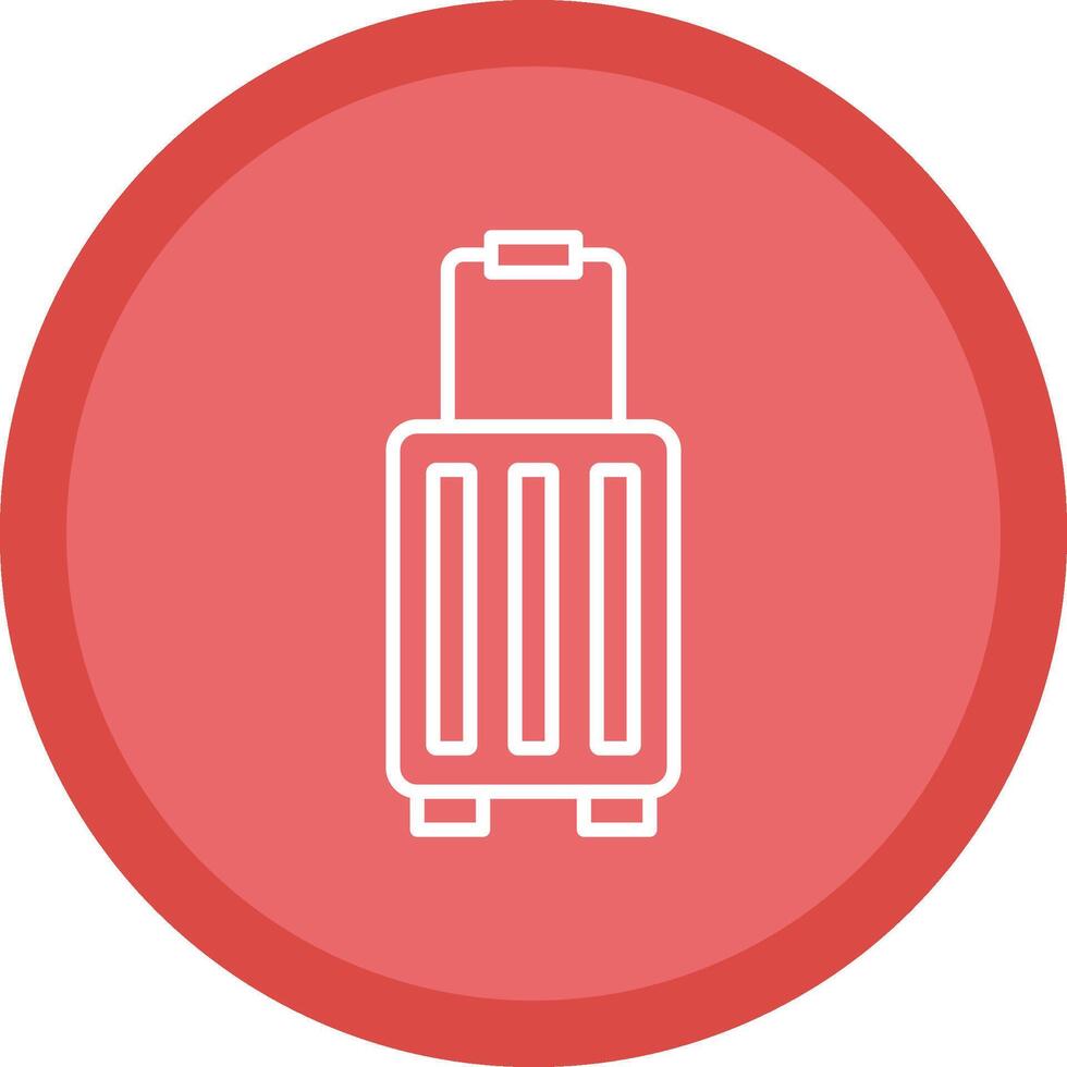 Suitcase Line Multi Circle Icon vector