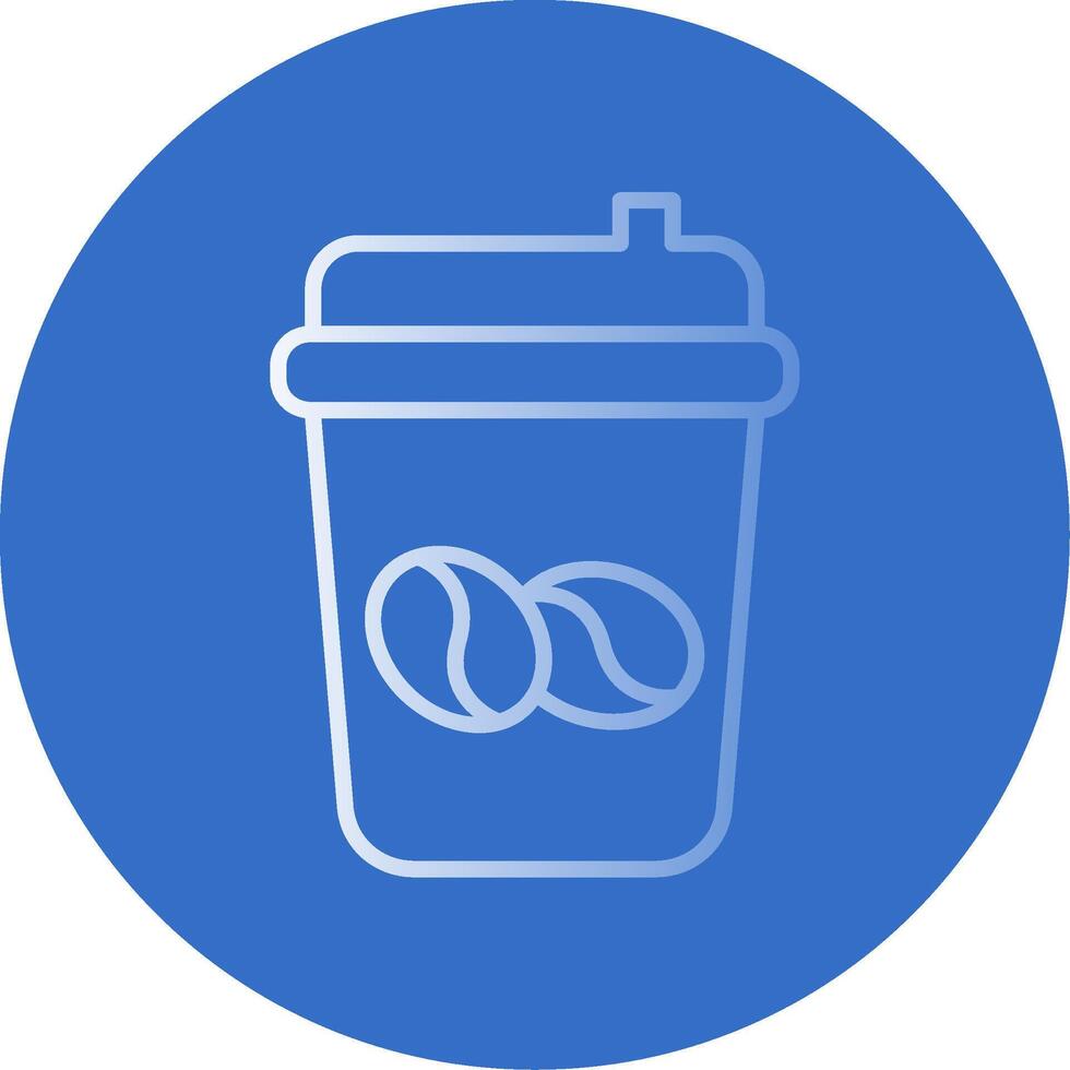 Coffee Cup Flat Bubble Icon vector