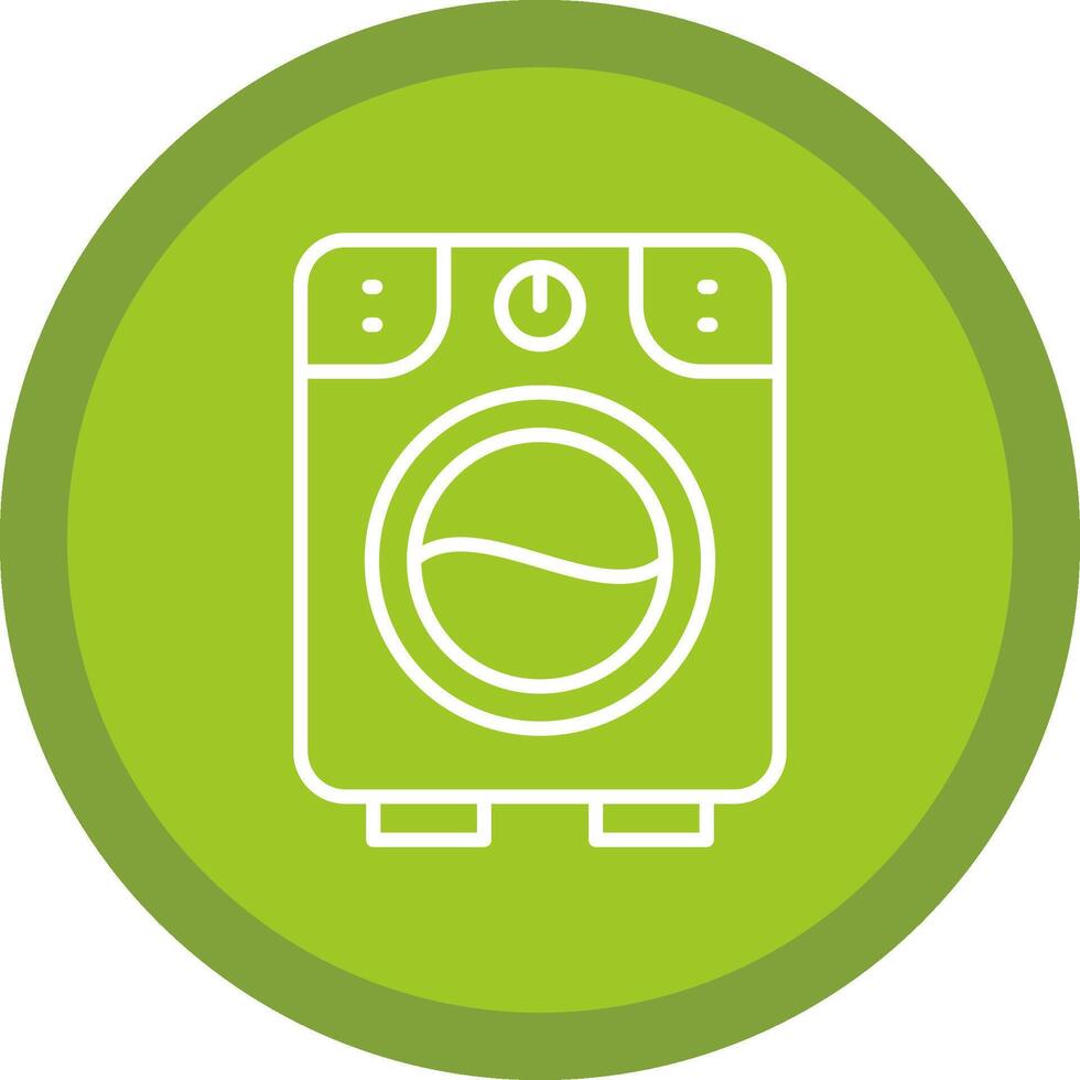 Washing Machine Line Multi Circle Icon vector